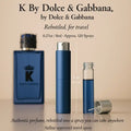 K By Dolce & Gabbana Cologne By Dolce & Gabbana for Men 0.27 Oz Travel Spray