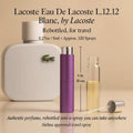 Lacoste Eau De Lacoste L.12.12 Blanc Cologne By Lacoste for Men 0.27 Oz Travel Spray